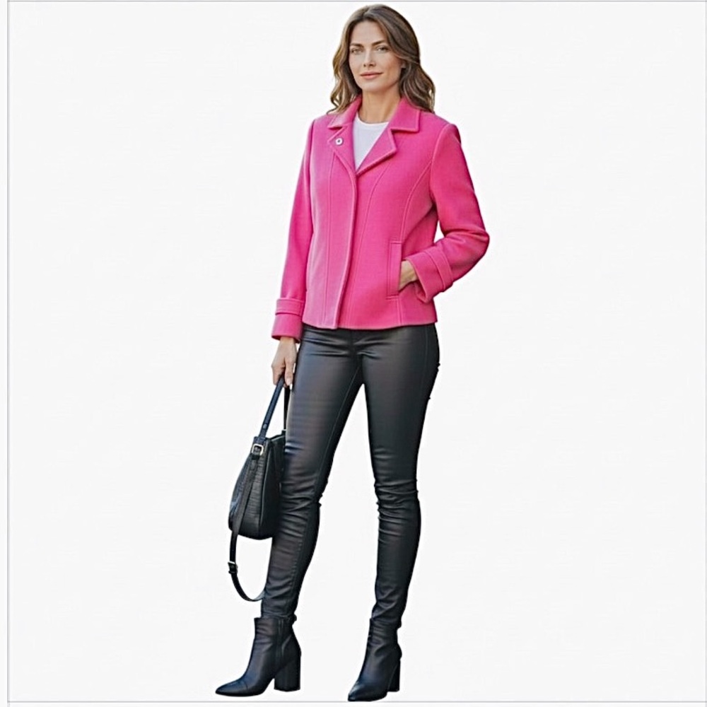 Mario Bellucci for Banana Republic Pink Blazer Satin Lining Beautiful Classic - Picture 3 of 16